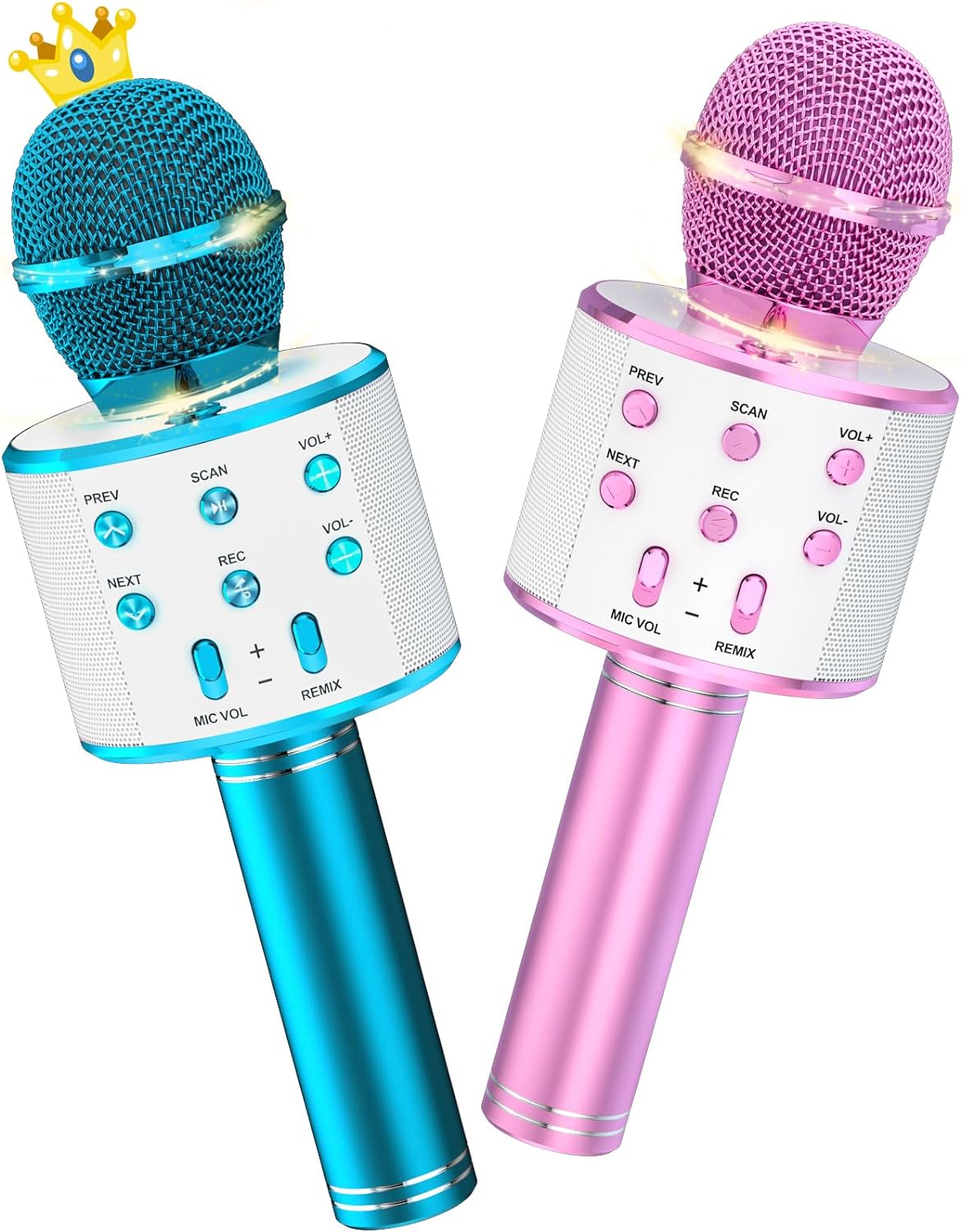 2 Pack Karaoke Mic, Wireless Bluetooth for Singing, Portable Handheld Mic Speaker Machine