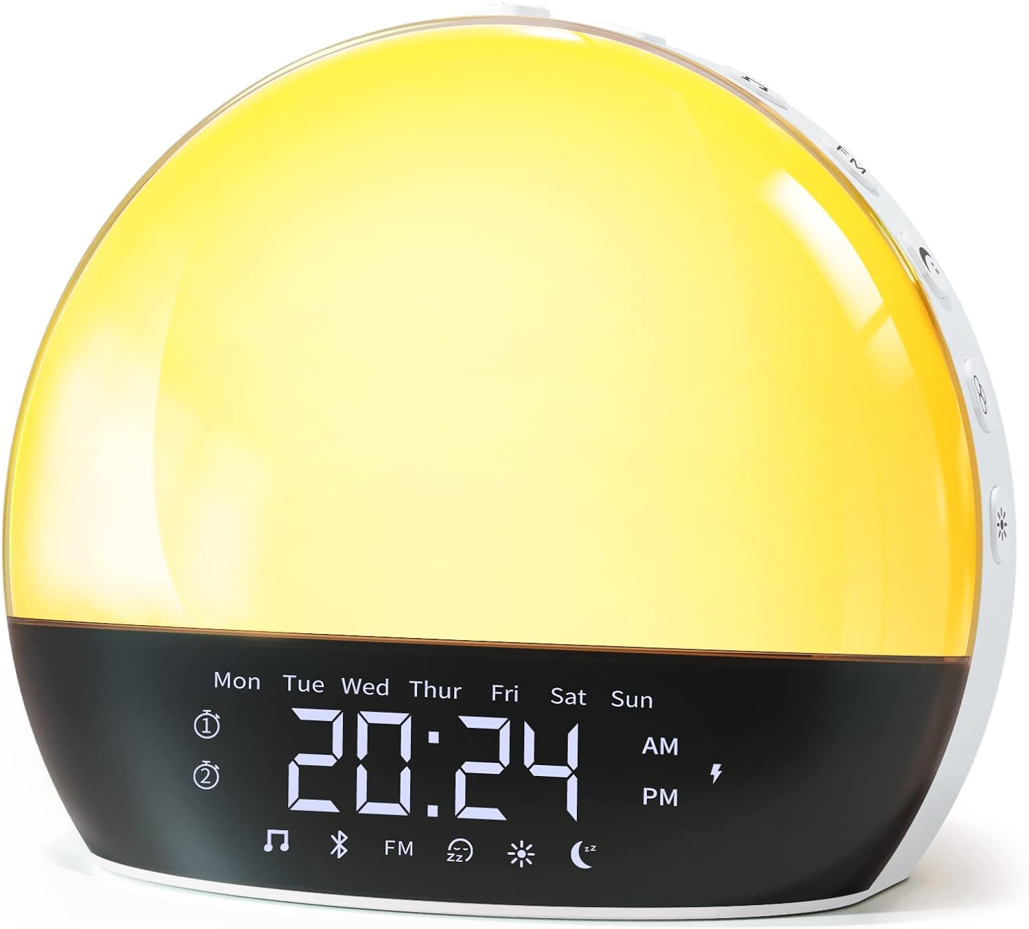 Cabtick Sunrise Alarm Clock, Bluetooth Speaker White Noise Sound Machine