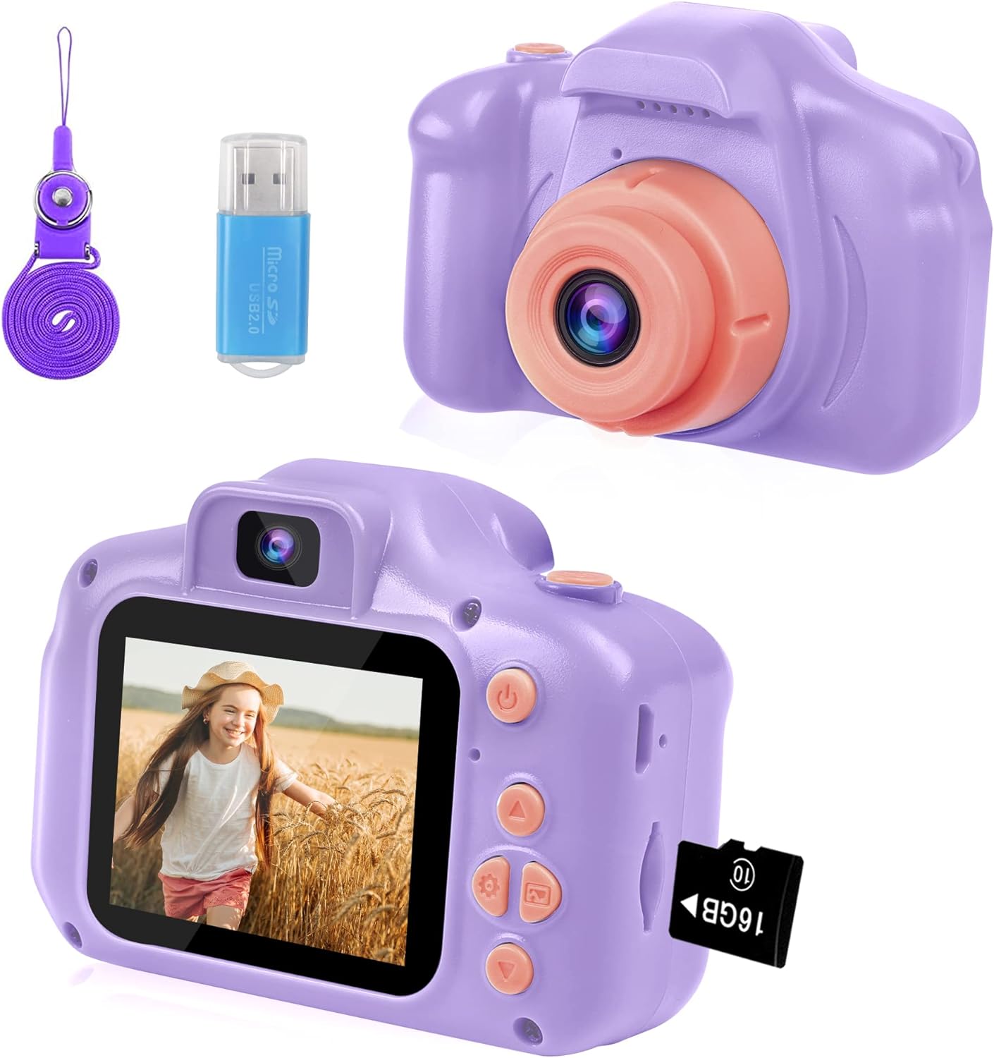 Kids Camera for Girls for 4-8 Year Old Girl Selfie Camera for Toddler Digital Video Camera